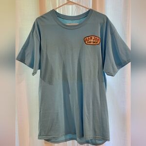 Men's large short-sleeve blue t-shirt, Ron Jon, fish, surf, salt life, cotton